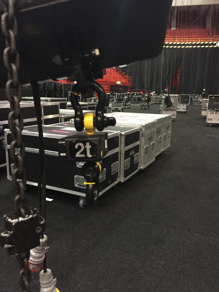 Stage rigging for Swedish Idol Final